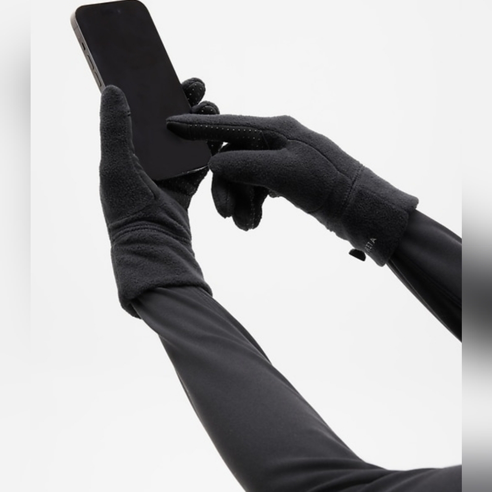 Athleta Microfleece Gloves black M/L
